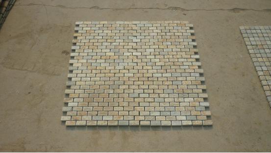 Wooden Yellow Slate Mosaic