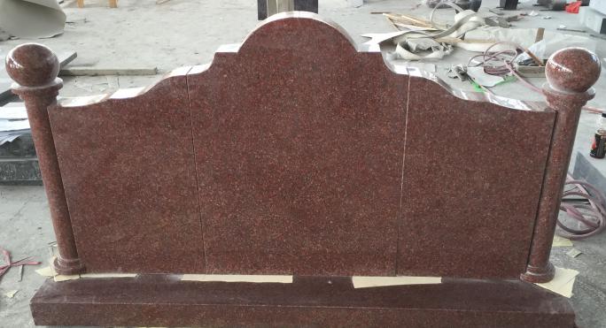 Red Granite Upright Memorial Headstones Markers Designs