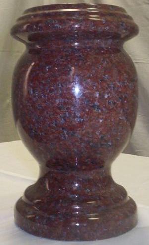 Red Granite Memorial Ashes Urns Vase