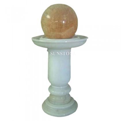 Beige Marble Stone Water Fountain Ball