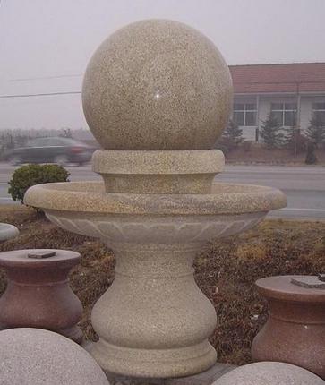 Small Indoor Yellow Granite Garden Water Fountains