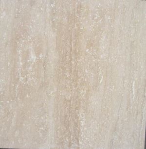 Beige Travertine Light Yellow Travertine Vein Cut For Bathroom