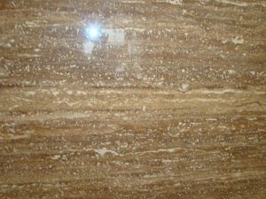 Coffee Walnut Classic Travertine Tumbled Kitchen Floor Tiles