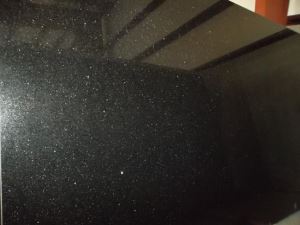 Absolute Black Beauty Granite Basalt Polished Flamed Leather Finish Granite Slab