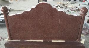 Red Granite Upright Memorial Headstones Markers Designs