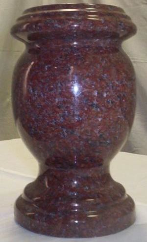 Red Granite Memorial Ashes Urns Vase