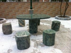 Green Marble Table And Chair For Dining Room